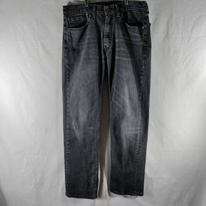 Levi's 505 Straight Leg Jeans Medium Black Wash Mens Sz 34x32 Mid Rise